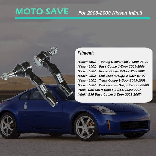 Solid Spare Front Control Arm Kit 10Pcs For Nissan 350Z & Infiniti G35 RWD Coupe