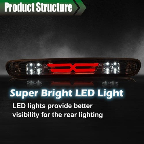 Solid Spare Fit For 07-2014 Chevy Silverado GMC Sierra Clear LED 3rd Brake Light Cargo Lamp