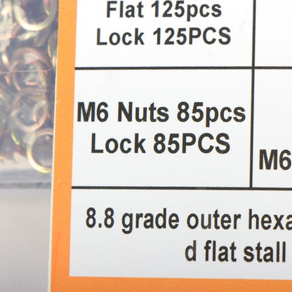 Solid Spare 1640Pack M4 M5 M6 Stainless Steel Nuts Flat and Bolts & Lock Washers Sorting Kit