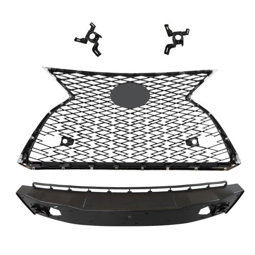 Solid Spare Front Upper Grill Replacement For Lexus RX350 RX450h 2020-2022 W/ Sensor Holes