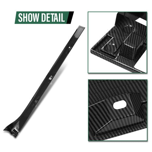 Solid Spare Fit For 2016-2021 Honda Civic Type-R Style Carbon Look Side Skirt Extension