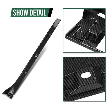 Solid Spare Fit For 2016-2021 Honda Civic Type-R Style Carbon Look Side Skirt Extension