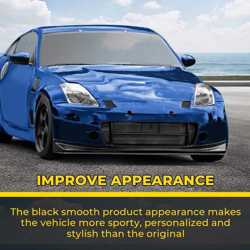 Solid Spare For 2003-2005 Nissan 350Z Z33 JDM Style NS N PP Front Bumper Chin Lip Body Kit