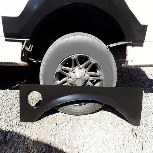 Solid Spare Pair of Black Rear Wheel Arch Steel Quarter Panels For 09-14 Ford F150 F-150
