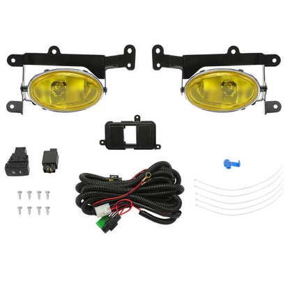 Solid Spare For Honda Civic Coupe 2006 2007 2008 Yellow Lens Bumper Fog Lights Lamp w/Wiring