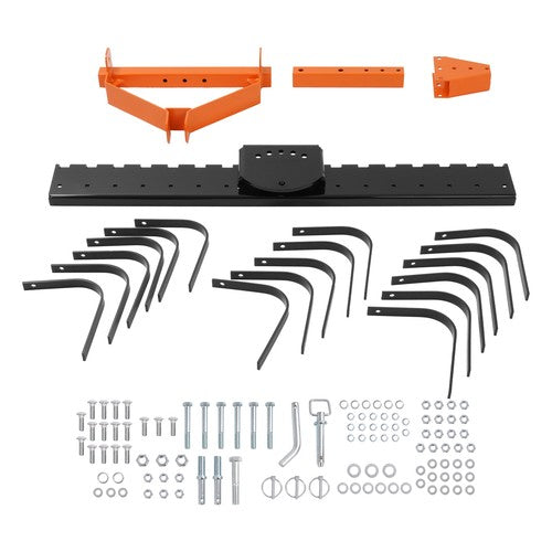 Solid Spare Cat 0 Tractor Attachment 50" 3-Point Landscape Rake Rock Rake Suitable for lawns