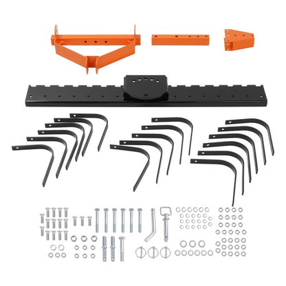 Solid Spare Cat 0 Tractor Attachment 50" 3-Point Landscape Rake Rock Rake Suitable for lawns