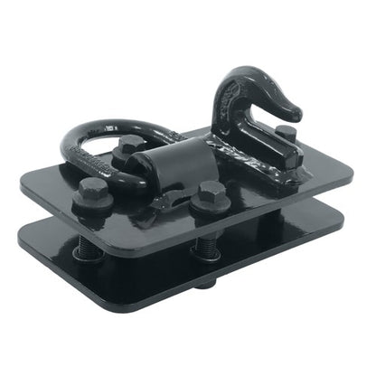 Solid Spare 2 Pack Tractor Bucket Hooks with Tie down Ring, Grade 70 Forged Steel Black