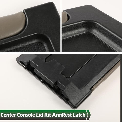 Solid Spare Fit For 99-07 GM Chevy Part 19127364 Gray Center Console Lid Kit Arm Rest Latch