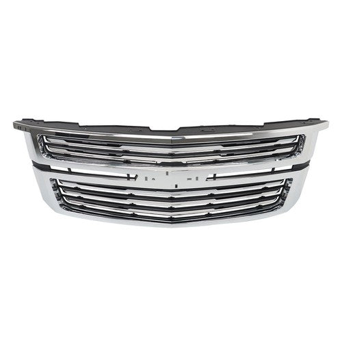 Solid Spare Plastic Front Upper Grille Chrome For Chevy Tahoe/Suburban LTZ 15-20 GM1200704