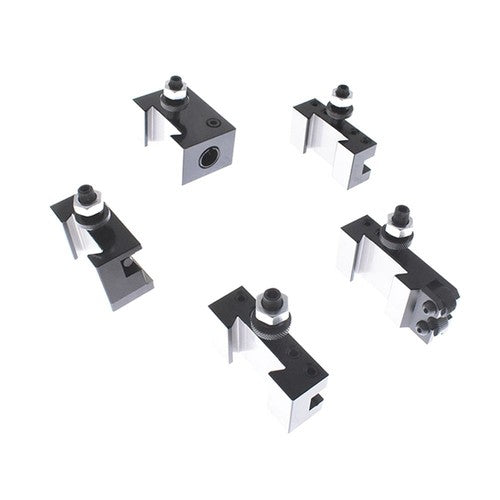 Solid Spare 6Pcs AXA 250-100 Piston Quick Change Tool Post Holder Set For Lathe 6 - 12"