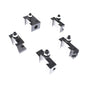 Solid Spare 6Pcs AXA 250-100 Piston Quick Change Tool Post Holder Set For Lathe 6 - 12"
