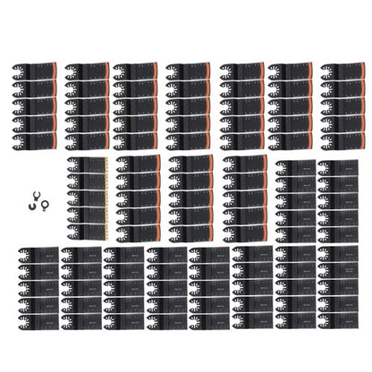 Solid Spare 105 Pieces Titanium and HCS Oscillating Saw Blades for Wood Metal Cutting