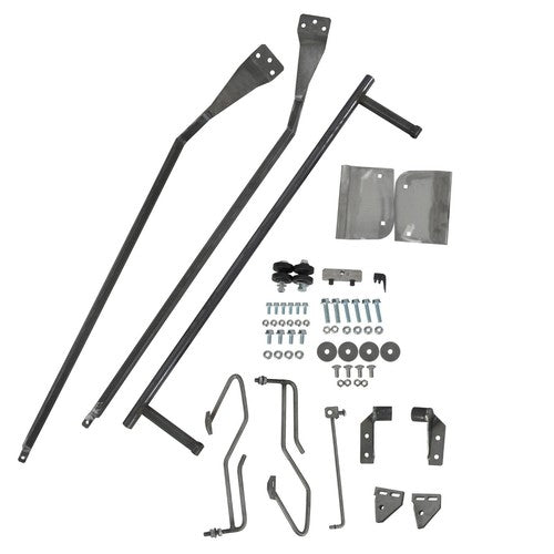 Solid Spare For 1953-1956 Ford F100 F-100 Hood flip Tilt Combo Kit Stainless Steel Rubber
