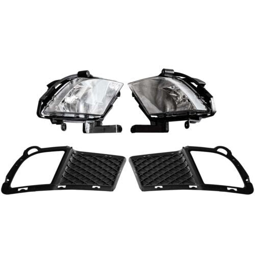 Front Bumper Fog Lights & Covers Set W/O Wiring For 2010-2012 KIA Forte Sedan