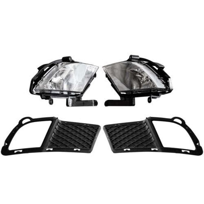 Front Bumper Fog Lights & Covers Set W/O Wiring For 2010-2012 KIA Forte Sedan