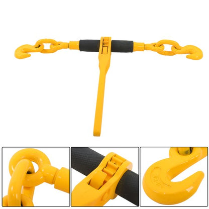 Solid Spare 2 x Steel Yellow Chain and Bundle Kit 3/8"-1/2" G80 12000lbs Width 23"-34" Chain
