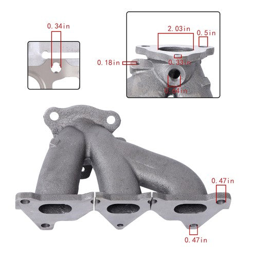 Solid Spare New Right Exhaust Manifold w/ Gasket for Buick Enclave 08-17 GMC Acadia 07-17