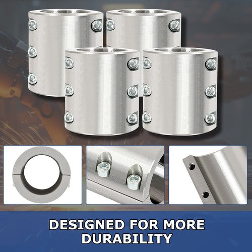 Solid Spare 4 Steel tube clamps weldable bolt on 1.75" 1 3/4" roll cage mounts