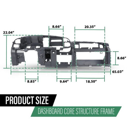 Solid Spare Fit For 1998-2001 Dodge Ram Dashboard Inner Dash Core Frame Mount Assembly Gray