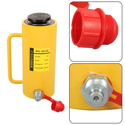 Solid Spare 6" Stroke Single Acting Lifting Cylinder 30Ton Portable Hydraulic Cylinder Jack