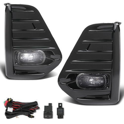 Solid Spare Fit For 21-23 Nissan Kicks Front Fog Lights Lamps W/Wiring+Bezels+Switch Kit