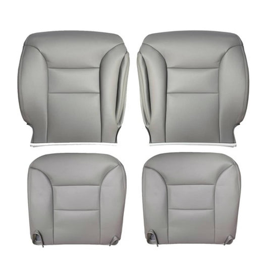 Solid Spare For 1995 1996 1997 1998 1999 Chevy Tahoe Suburban Leather Seat Covers Gray