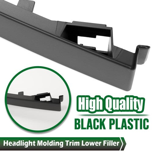 Solid Spare 2* Headlight Molding Trim Lower Filler Fit For Nissan 2004-15 Titan Armada QX56