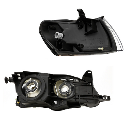 JDM Chrome Headlights w/Turn Signal Corner Lights For 1993-1997 Toyota Corolla