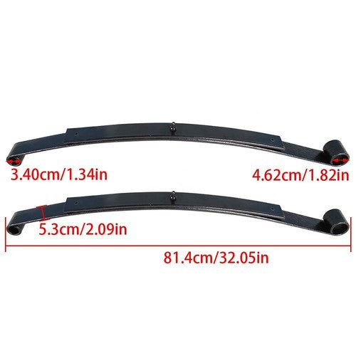Solid Spare For EZGO RXV Golf Cart Heavy Duty Rear 2 Leaf Spring Kit With Bushing & Sleeves