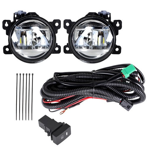 Solid Spare Left+Right Bumper Fog Light Assembly w/Wiring+Switch For HONDA CIVIC 2017-2021