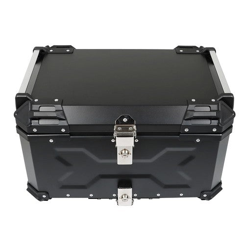 Solid Spare Aluminum Trunk 65L Motorcycle Top Case Waterproof Luggage Storage Tour Tail Box
