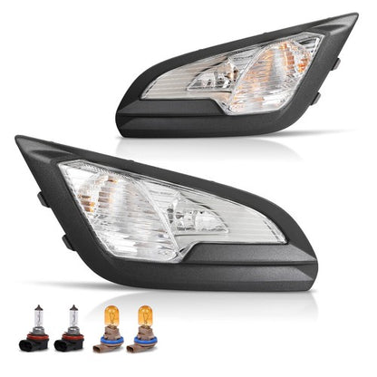 Solid Spare Fit For 18-22 Ford EcoSport Front Bumper Fog Lights Driving Lamps W/ Bulbs