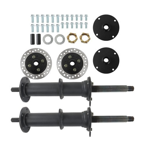 Solid Spare 40 Inch Rear Axle Kit with 4 Stud Hub Fit For 7 Inch and 8 Inch wheels