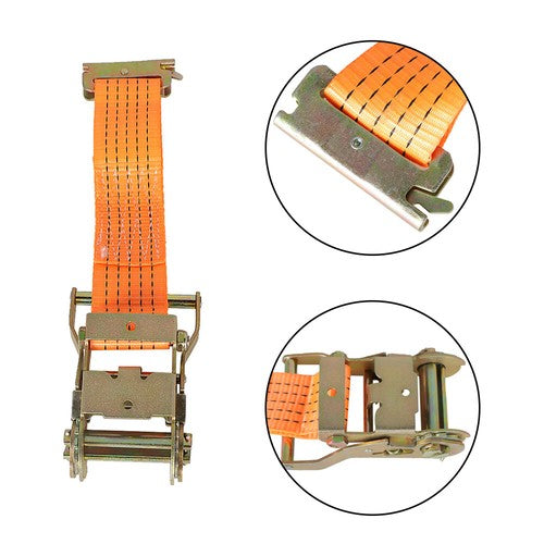 Solid Spare 2"x 20' E-Track Ratchet Tie Strap Truck 4400 lb Enclosed Cargo Van Straps 4 Set