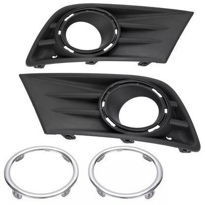 Fog Light Cover Bezel w/Chrome Ring For Honda Pilot 2012 2013 2014 2015 LH & RH