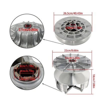 Solid Spare PRIMARY & SECONDARY DRIVE CLUTCH For 16-20 POLARIS RZR TURBO XP 1323453 1323761