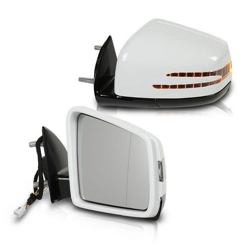 Solid Spare 2Pc White Side Door Mirror Fit For Mercedes Benz M GL Class ML63 ML350 2005-2011