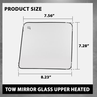Solid Spare Fit For 08-16 Ford F250 350 450 Super Duty Upper Heated Tow Mirror Glass LH RH