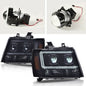 Solid Spare Fit For 07-14 Chevy Avalanche Tahoe Suburban Dual LED Projector Headlights
