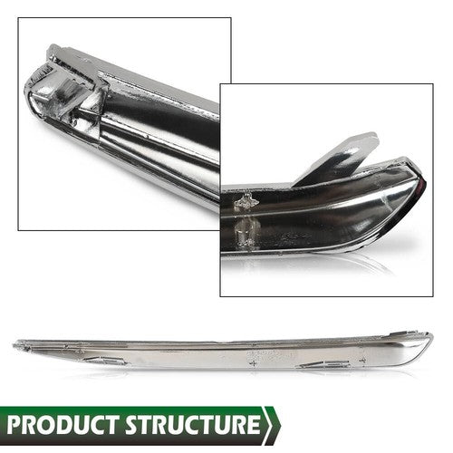 Solid Spare Fit For 2015-2020 Chevrolet Tahoe Suburban Front Bumper Trim Molding Left+Right