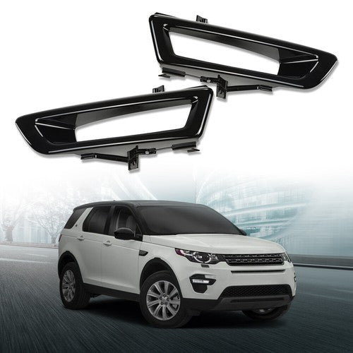 Solid Spare Bumper Fog Light Bezel Lamp Trim Fit For 15-18 Land Rover Discovery Sport
