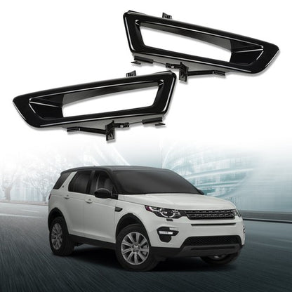 Solid Spare Bumper Fog Light Bezel Lamp Trim Fit For 15-18 Land Rover Discovery Sport