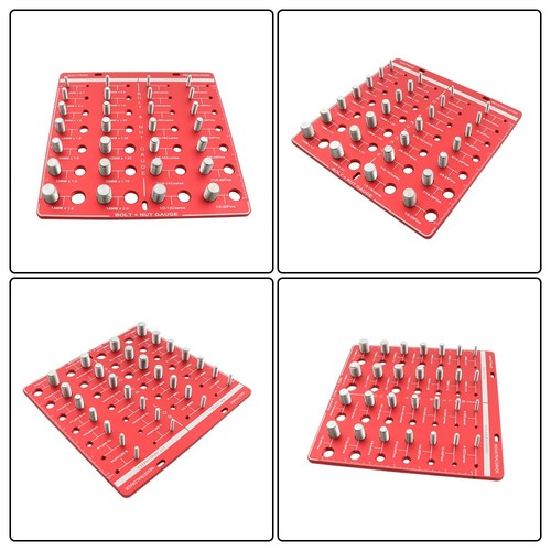 Solid Spare 14 Metric and 14 Standard New 28 Bolt and Nut Identifier Gauges Thread Checker