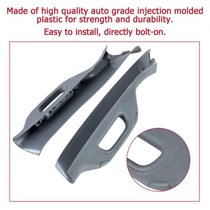 Solid Spare Left + Right A Pillar Handle Trim Grey Gray FOR 2011-2016 Ford F250 F350 F550