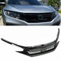 Solid Spare Front Grille For Honda Civic 2019-2021 2020 Coupe Sedan Type-r Style Black Mesh