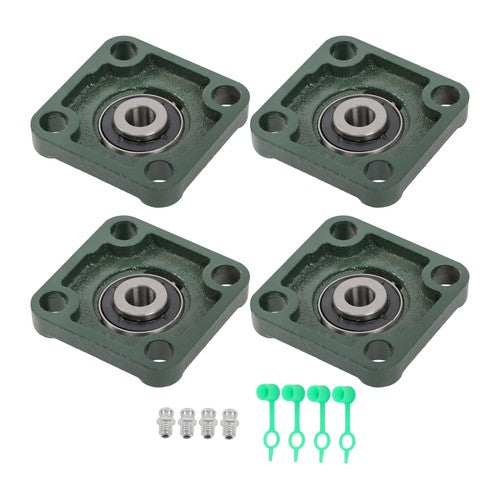 Solid Spare UCF201-8 1/2" Bore Pillow Block Flange Bearing 4 Bolt Solid Base (4PCS)
