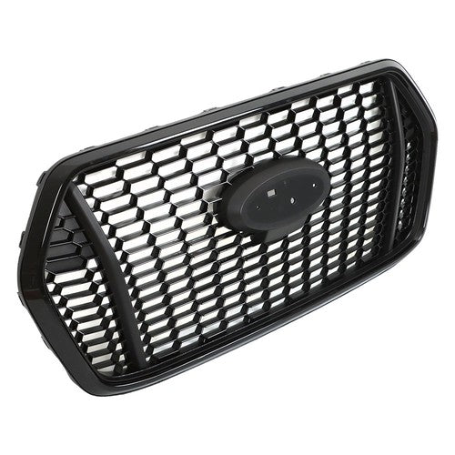 Solid Spare Honeycomb Front Upper Grille Glossy Black For Transit T150 T250 T350 2020-2022