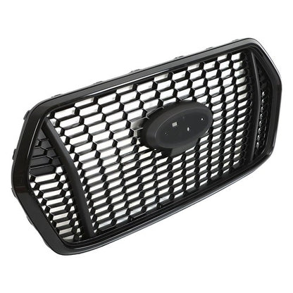 Solid Spare Honeycomb Front Upper Grille Glossy Black For Transit T150 T250 T350 2020-2022
