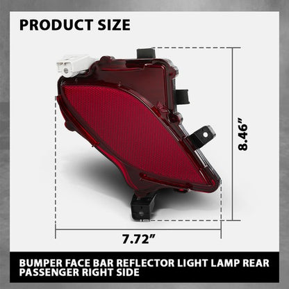 Solid Spare Rear Bumper Reflector Light Right Side Fit For 2020-2023 Toyota Highlander